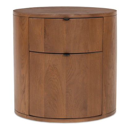 Theo Two Drawer Nightstand | Brown