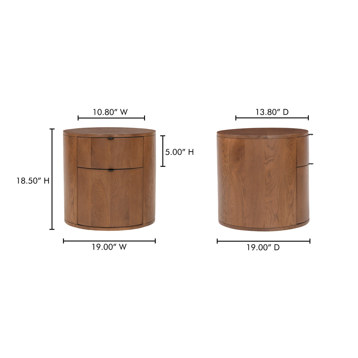 Theo Two Drawer Nightstand by Moe's Home