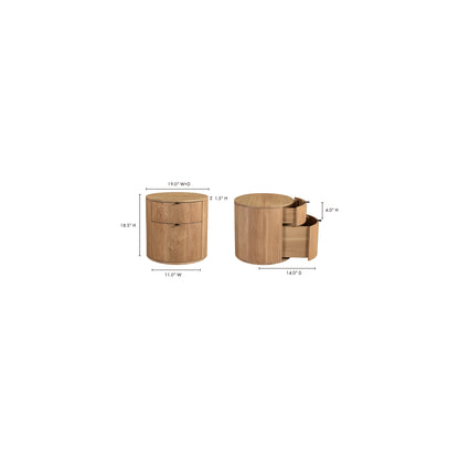 Theo Two Drawer Nightstand