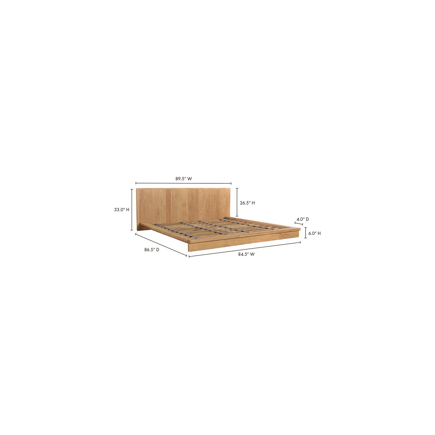 Plank King Bed by Moe's Home