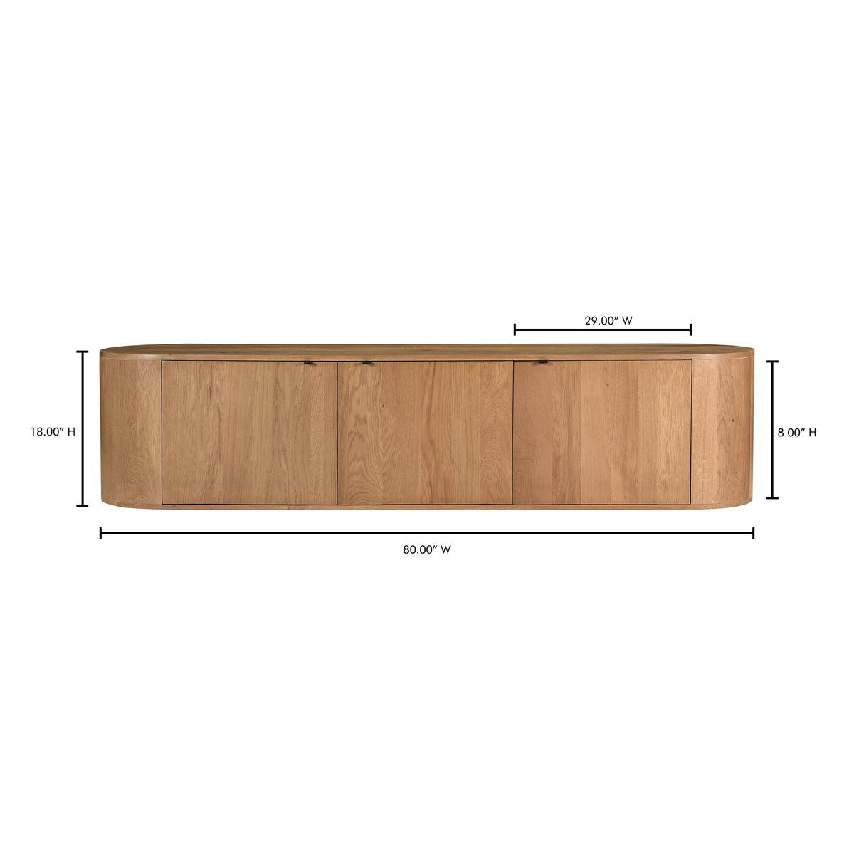 Theo Media Bench Natural by Moe's Home