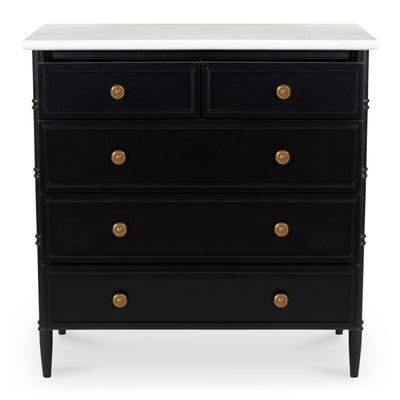 Eleanor 5 Drawer Chest Black by Moe's Home