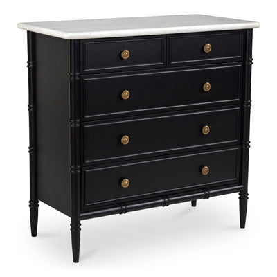 Eleanor 5 Drawer Chest Black by Moe's Home