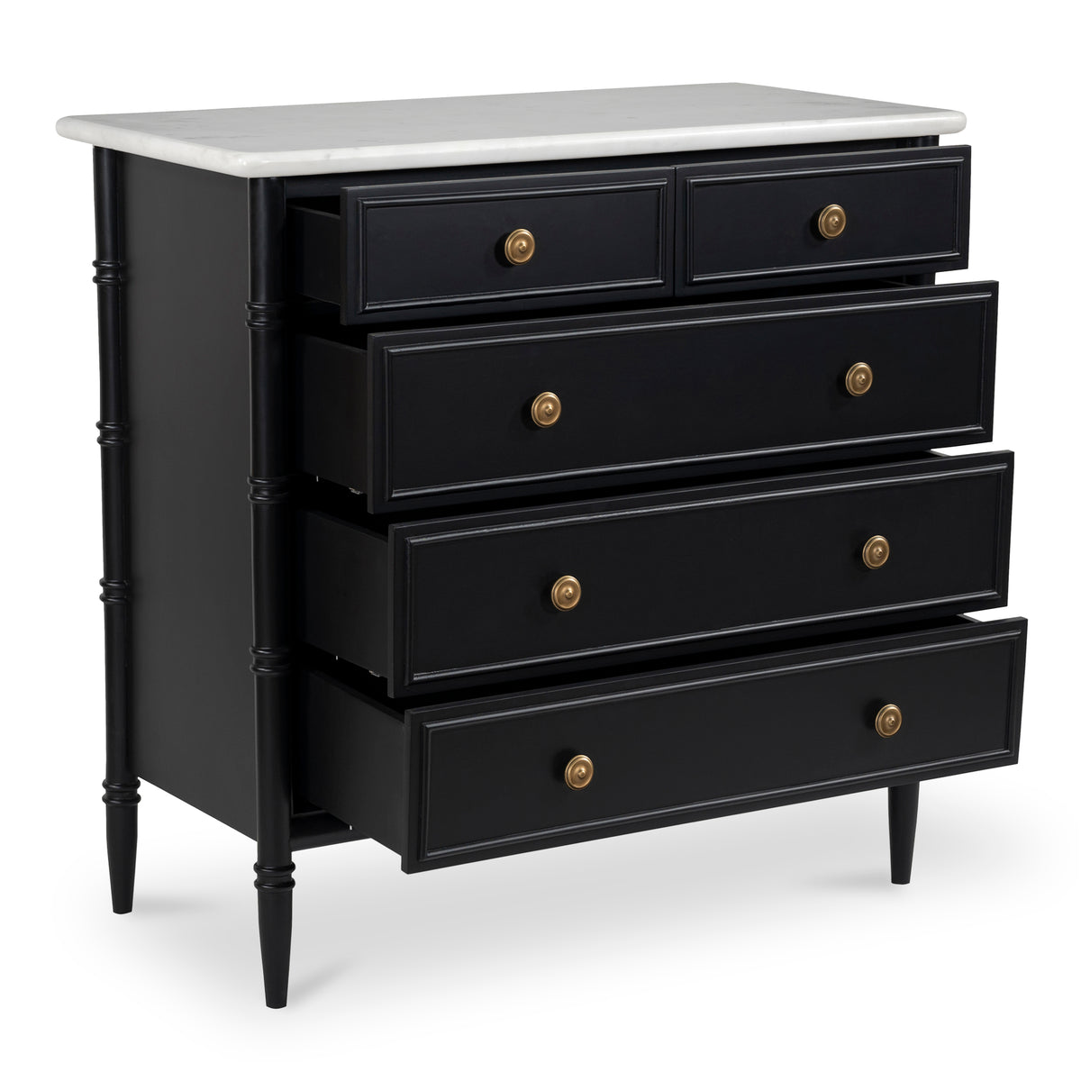 Eleanor 5 Drawer Chest Black by Moe's Home