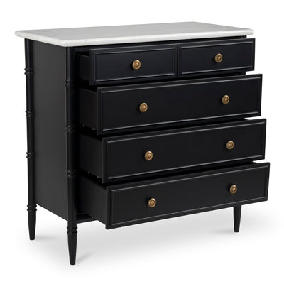 Eleanor 5 Drawer Chest Black by Moe's Home
