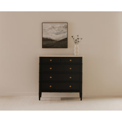 Eleanor 5 Drawer Chest Black by Moe's Home