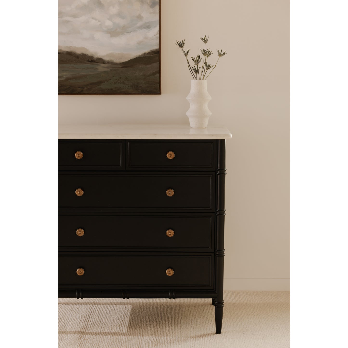 Eleanor 5 Drawer Chest Black by Moe's Home