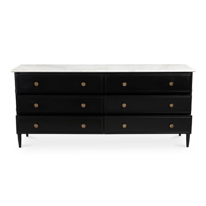 Eleanor 6 Drawer Dresser Black