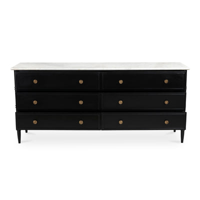 Eleanor 6 Drawer Dresser Black by Moe's Home