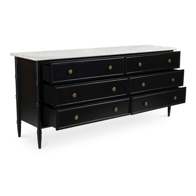 Eleanor 6 Drawer Dresser Black by Moe's Home