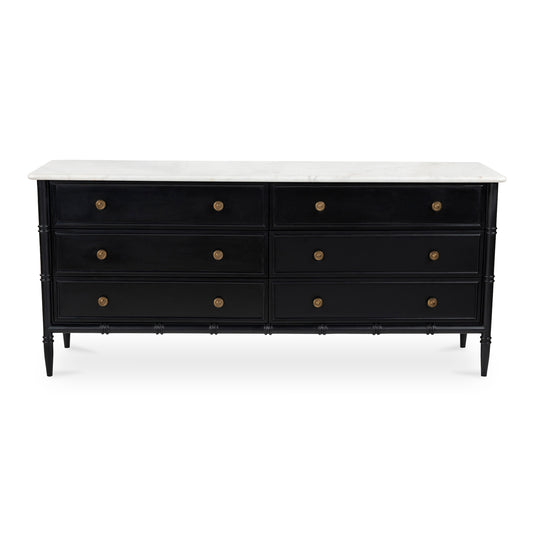 Eleanor 6 Drawer Dresser Black | Black