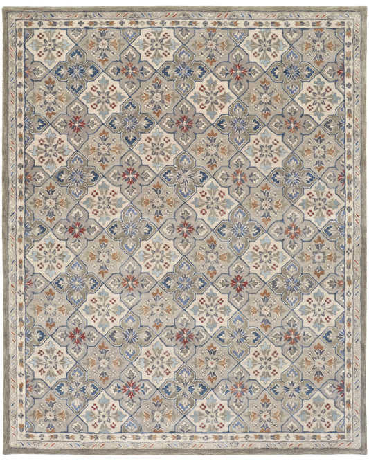 Rylan 8638F Gray/Multi Rug by Feizy