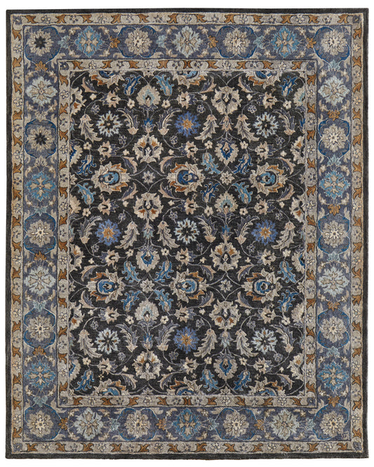 Rylan 8643F Charcoal Rug by Feizy