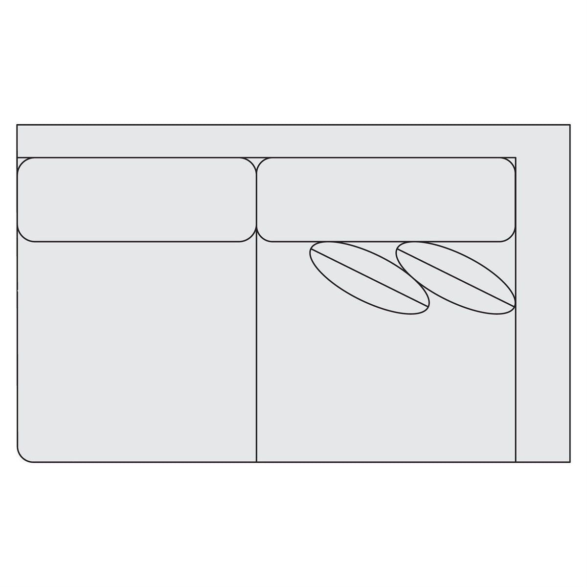 Signature Seating Fabric Right Arm Loveseat (S41) by Bernhardt