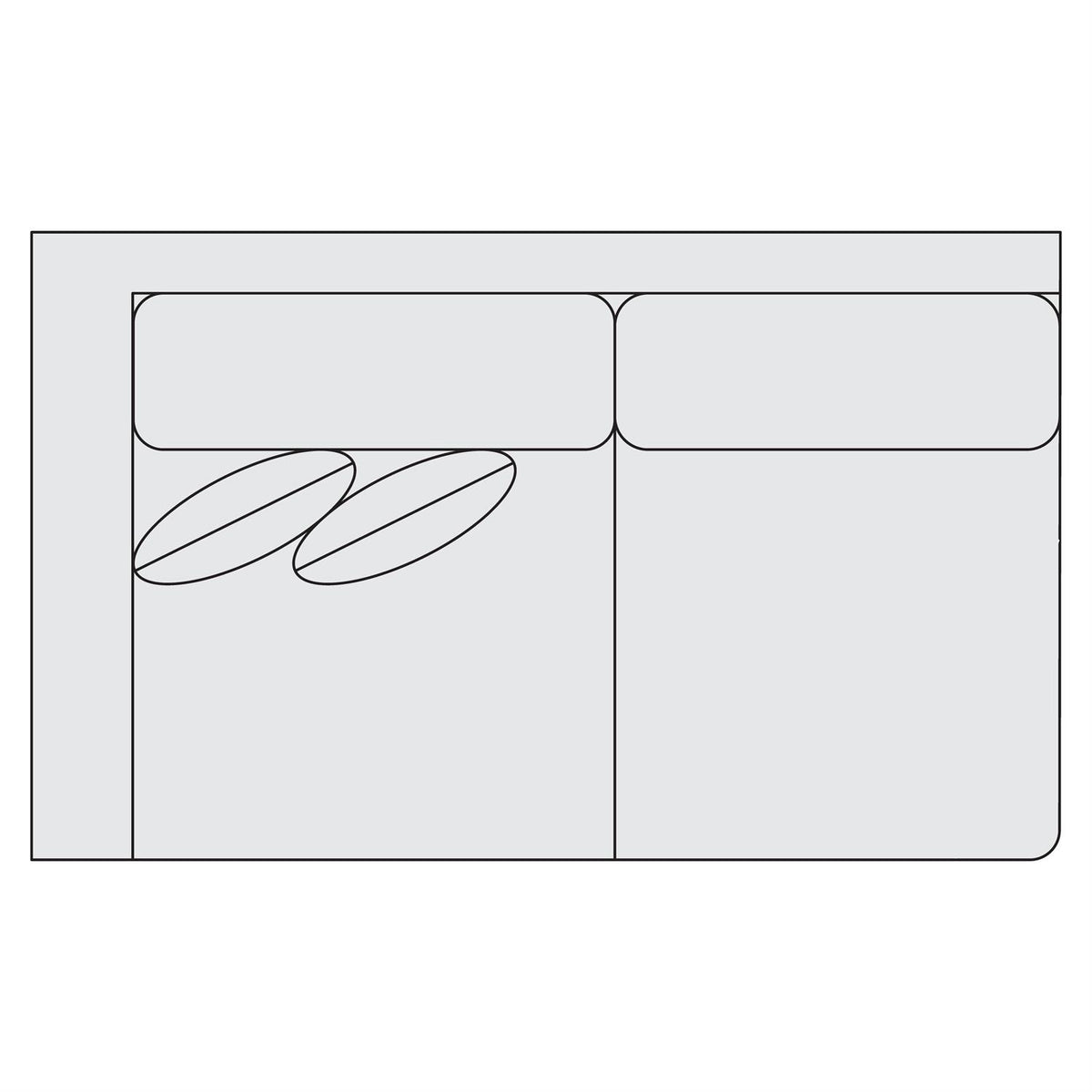 Signature Seating Fabric Left Arm Loveseat (S42) by Bernhardt