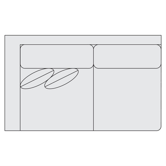 Signature Seating Fabric Left Arm Loveseat (S42) by Bernhardt