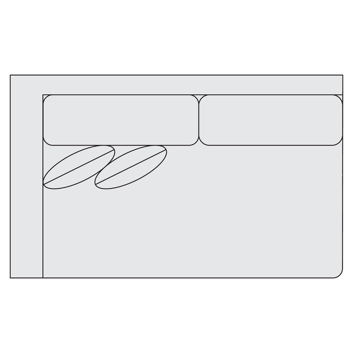 Signature Seating Fabric Left Arm Loveseat (S52) by Bernhardt