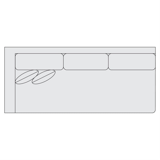 Signature Seating Fabric Left Arm Sofa (S82) by Bernhardt