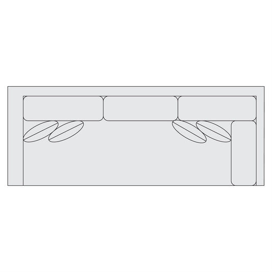 Signature Seating Fabric Right Arm Return Sofa (S83) by Bernhardt