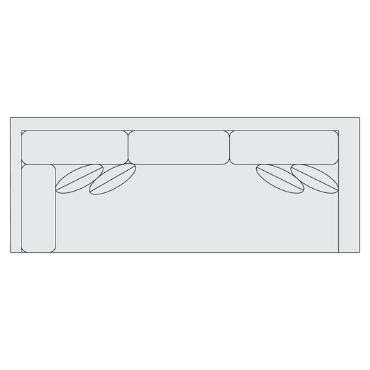 Signature Seating Fabric Left Arm Return Sofa (S84) by Bernhardt