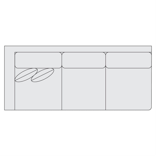 Signature Seating Fabric Left Arm Sofa (S92) by Bernhardt