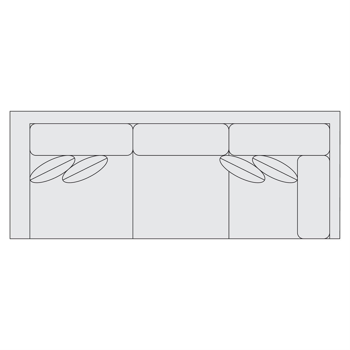 Signature Seating Fabric Right Arm Return Sofa (S93) by Bernhardt