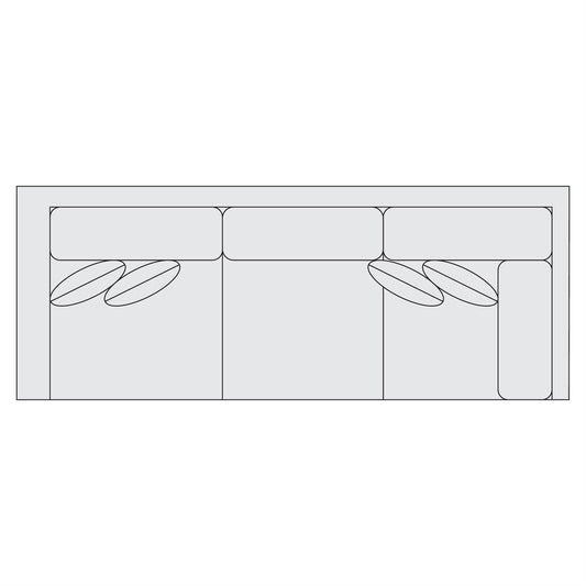 Signature Seating Fabric Right Arm Return Sofa (S93) by Bernhardt