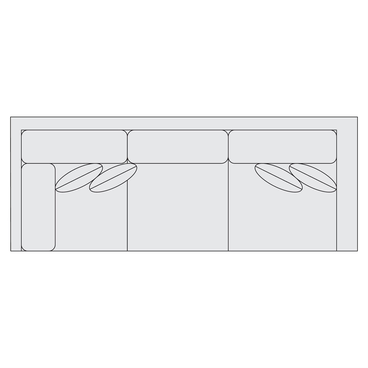 Signature Seating Fabric Left Arm Return Sofa (S94) by Bernhardt
