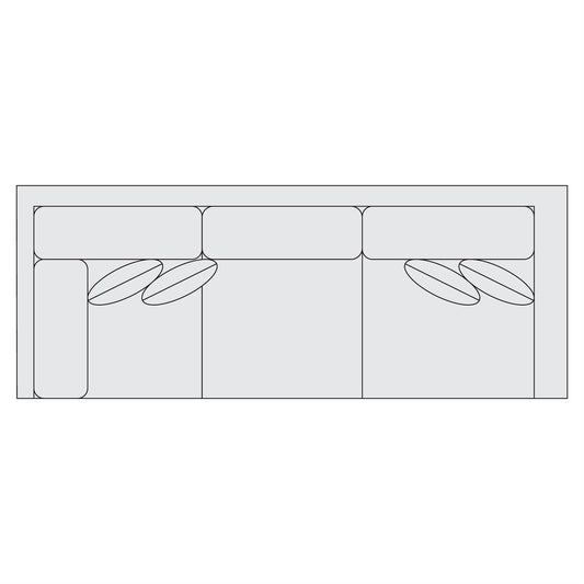 Signature Seating Fabric Left Arm Return Sofa (S94) by Bernhardt