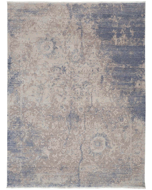 Lombardy C6018 Gray/Blue Rug by Feizy