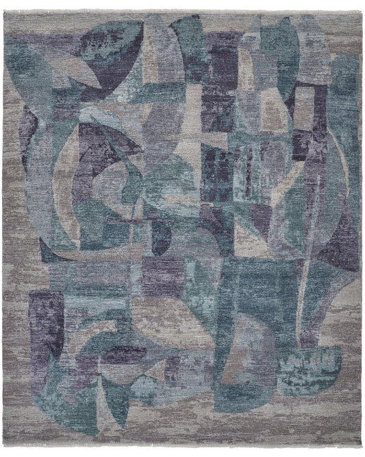 Salina 6887F Blue Rug by Feizy