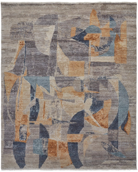 Salina 6887F Blue Rug by Feizy