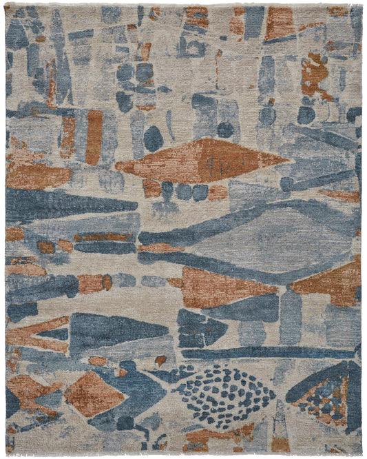 Salina 6888F Blue/Rust Rug by Feizy