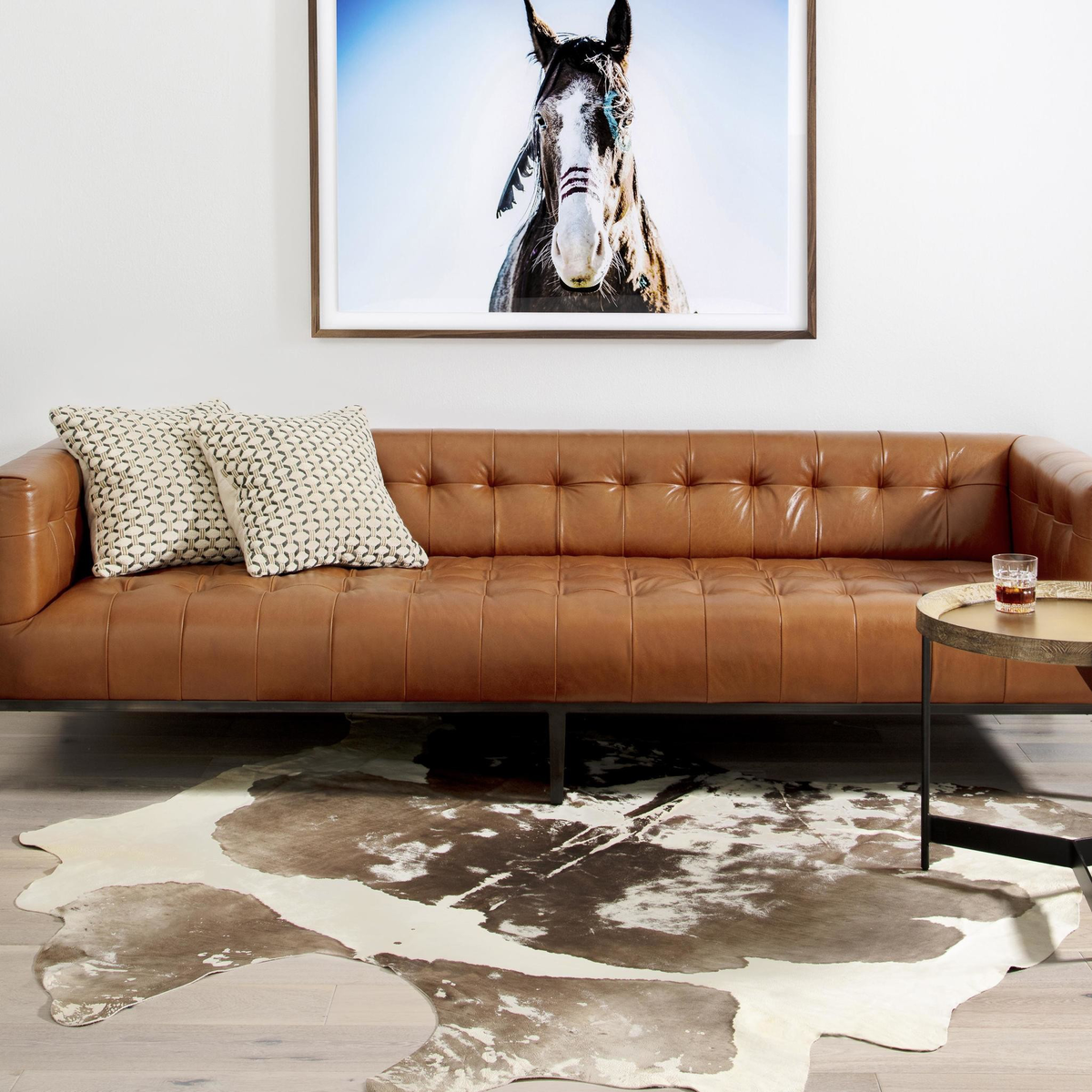 Harland Modern Cowhide Rug by Four Hands