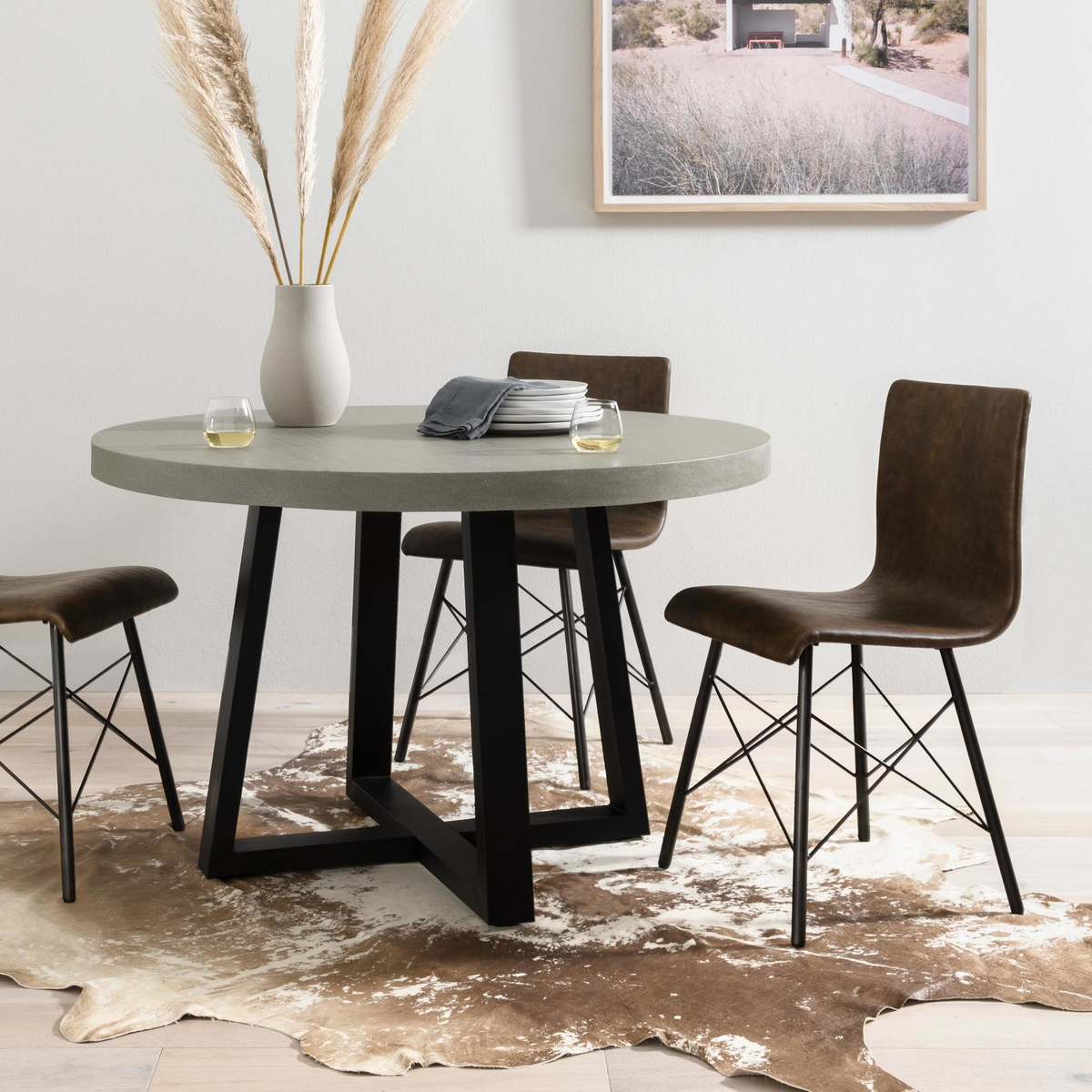 Harland Modern Cowhide Rug by Four Hands