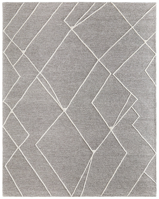 Euclid T8004 Gray/Ivory Rug by Feizy