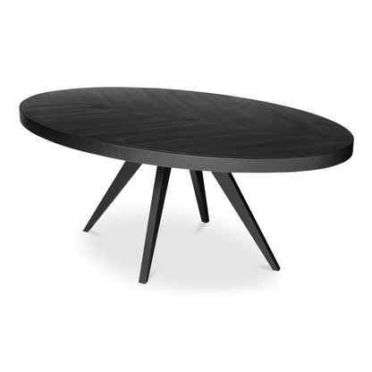 Parq Oval Dining Table Black