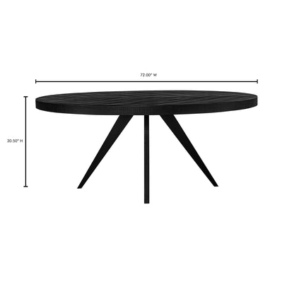 Parq Oval Dining Table Black