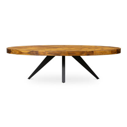 Parq Oval Coffee Table Amber | Brown