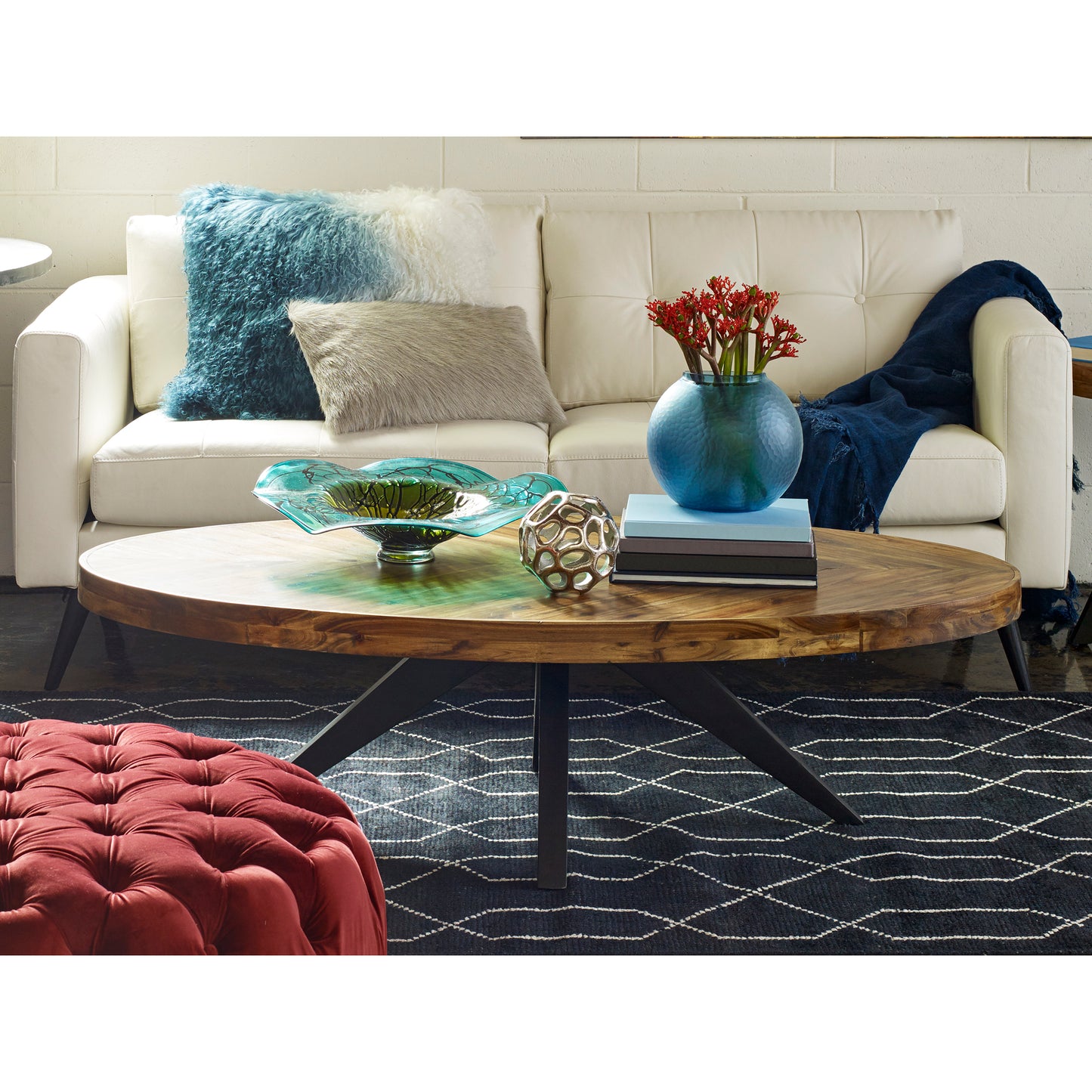 Parq Oval Coffee Table Amber by Moe's Home