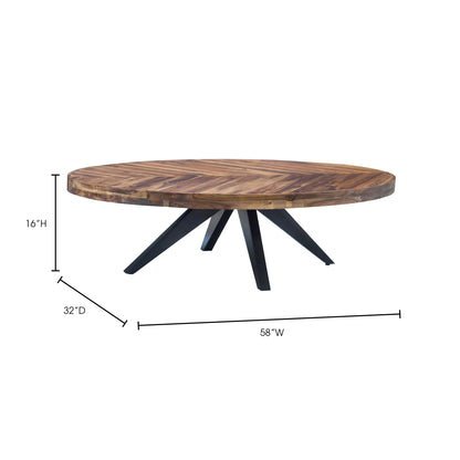 Parq Oval Coffee Table Amber