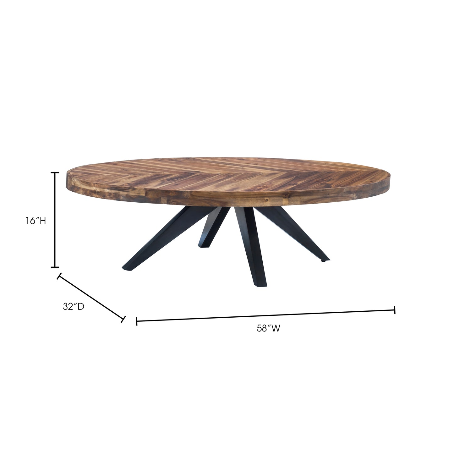 Parq Oval Coffee Table Amber by Moe's Home
