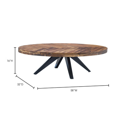 Parq Oval Coffee Table Amber by Moe's Home