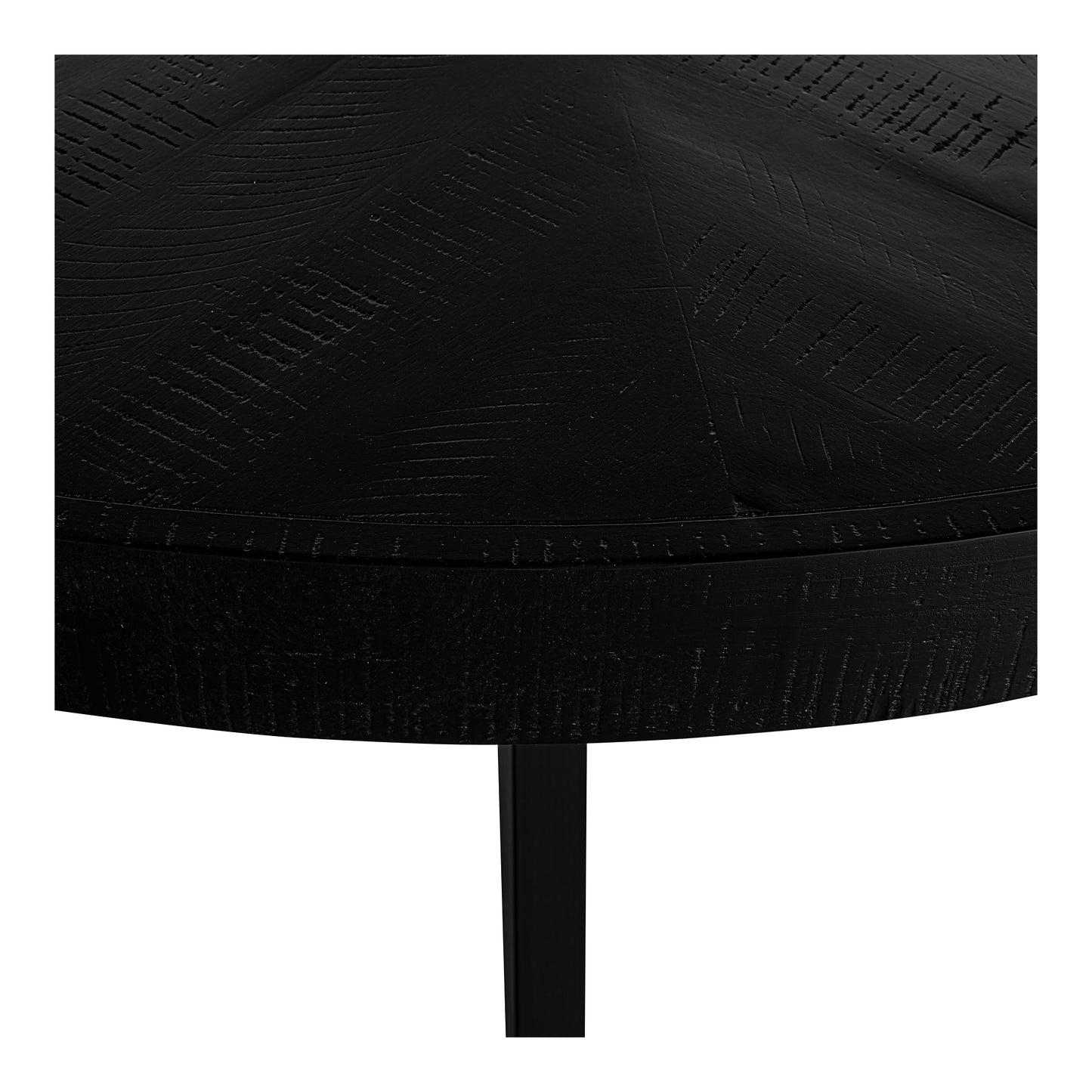 Parq 60 Inch Round Dining Table Black by Moe's Home