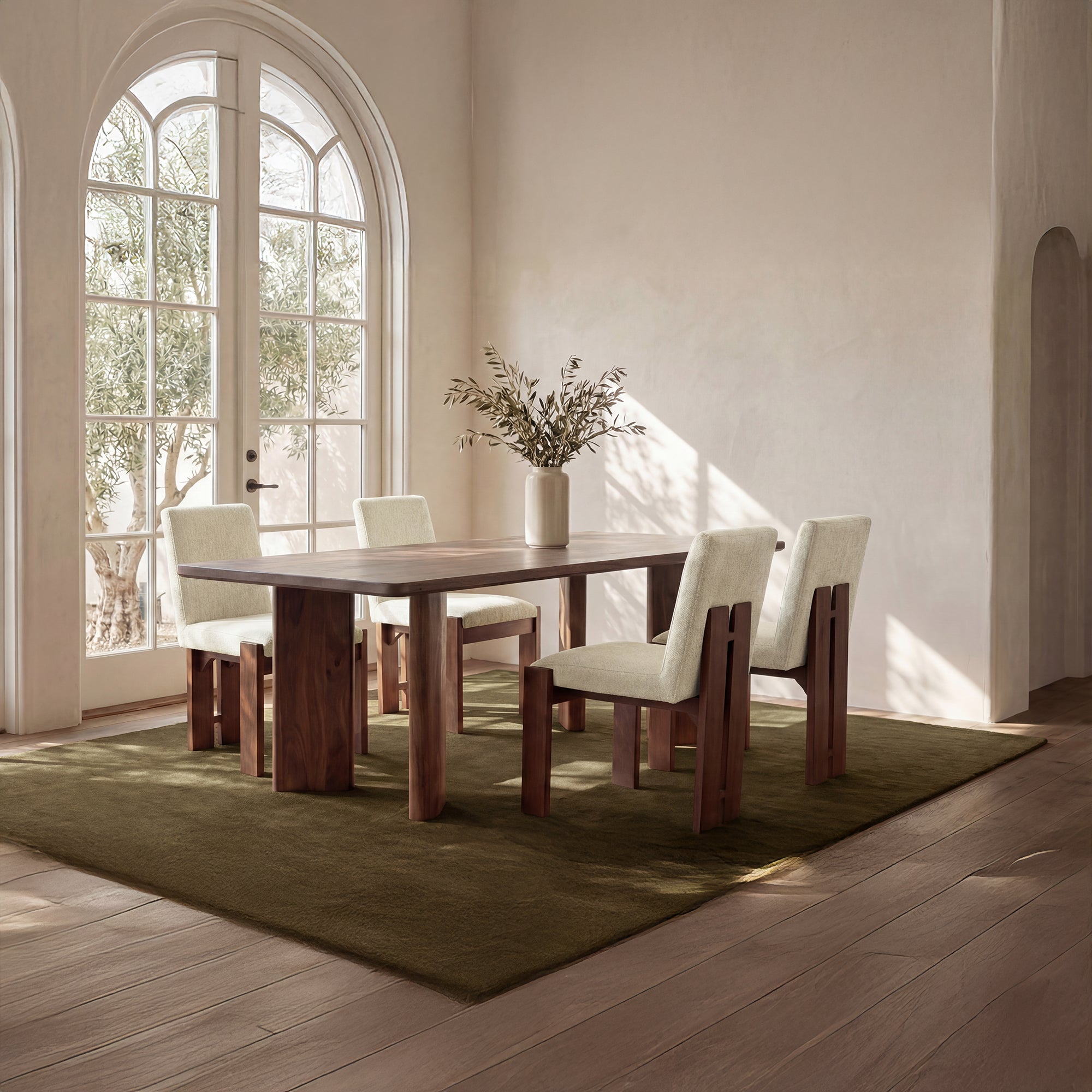 Mia Dining Chair Beige-Set of Two by Moe's Home
