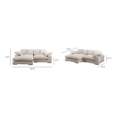Plunge Sectional Cappuccino by Moe's Home