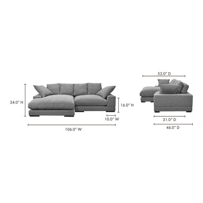 Plunge Sectional Anthracite by Moe's Home