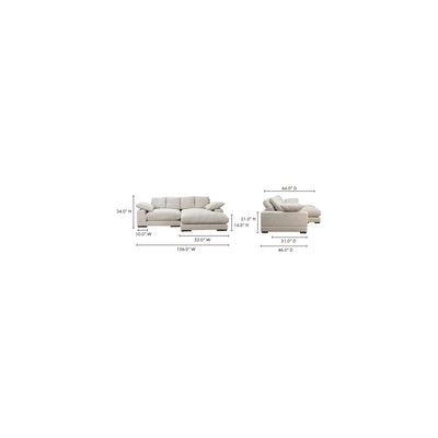 Plunge Sectional Sahara by Moe's Home