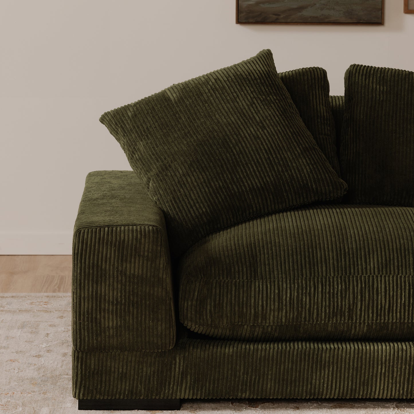 Plunge Sectional Dark Green by Moe's Home