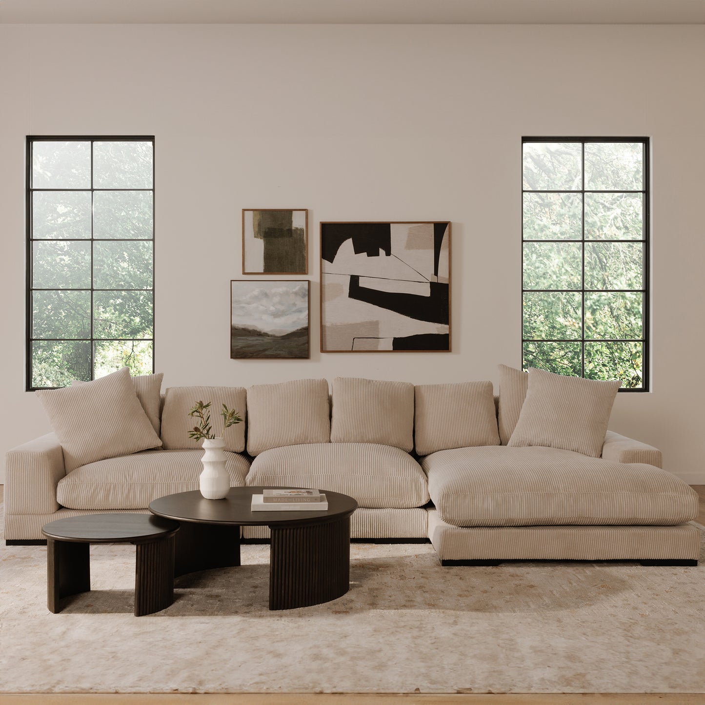 Plunge Slipper Chair Cappuccino by Moe's Home